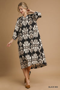 UM DRESS 1/2 BUTTON DWN MIDI