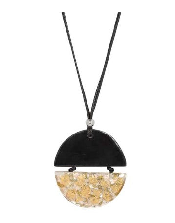 MERX NECKL LONG ROPE RESIN  SPLIT CIRCLE