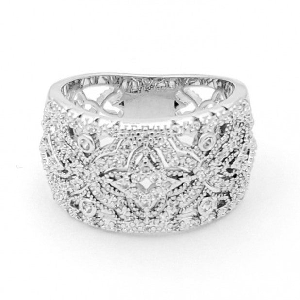 EVERSHINE RING WIDE FILAGREE