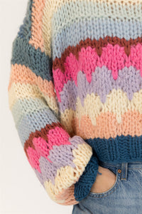 LYLA PULLOVER MULTI CHNKY KNIT