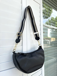 ITALIAN LEATHER CRESCENT SHAPE BAG