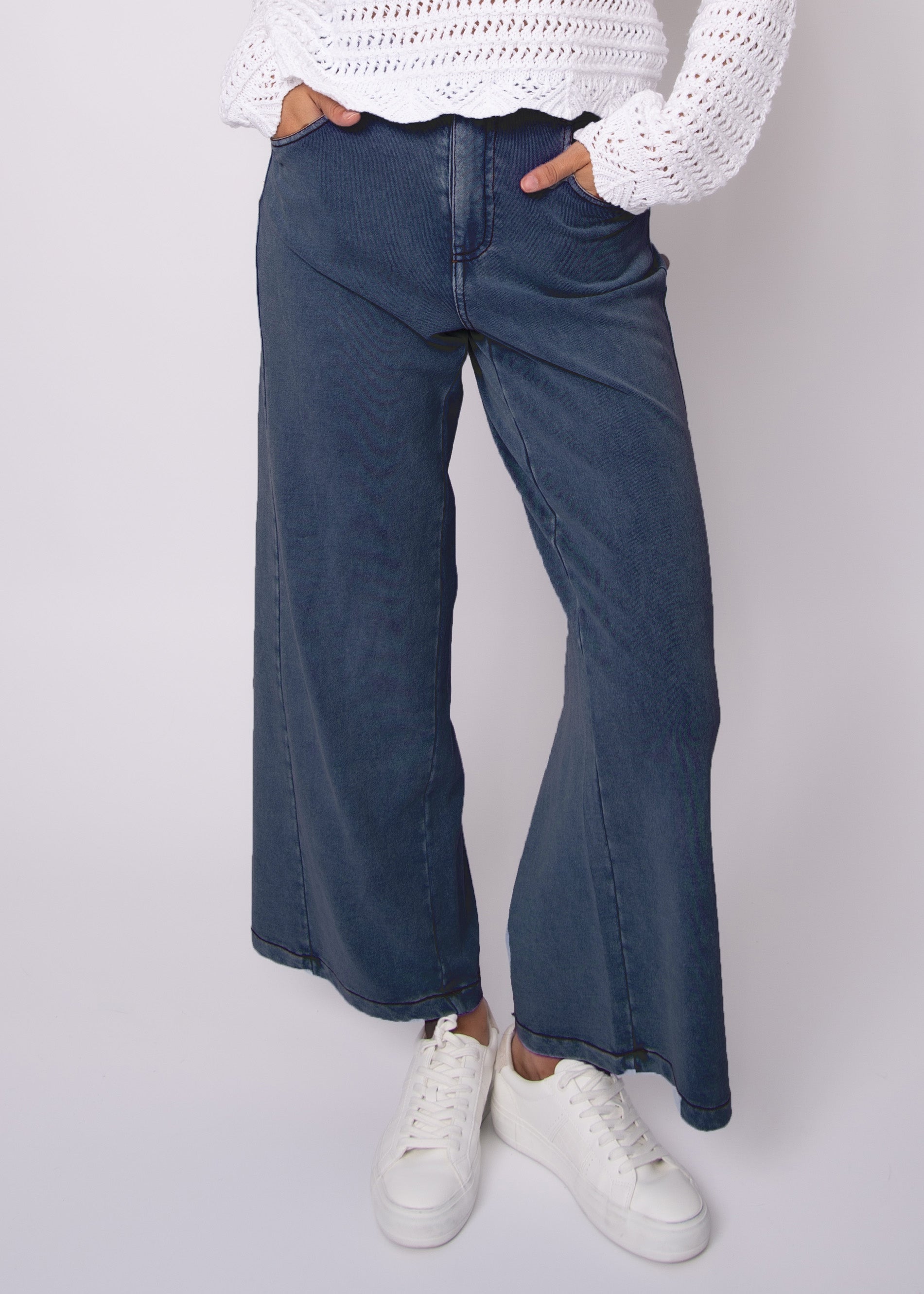 RD WIDE LEG PANT DENIM LOOK