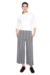 UP! PANT CROP HOUNDSTOOTH