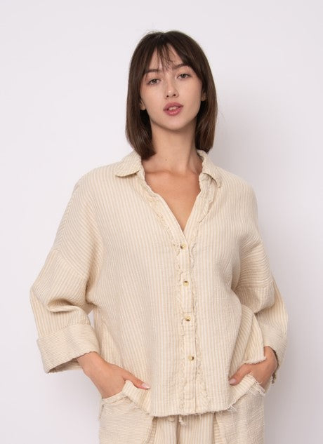 RD DBL WEAVE STRIPE SHIRT