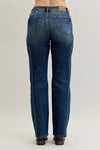 JUDY JEANS STRAIGHT WESTERN SEAM DETAIL