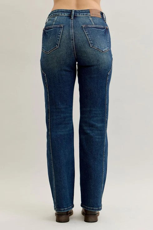 JUDY JEANS STRAIGHT WESTERN SEAM DETAIL