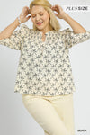 BOW PRINT BLOUSE