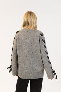 LYLA SWEATER CARDIGAN RIBBON SLV