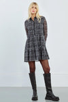 MOLLY DRESS BLK PLAID