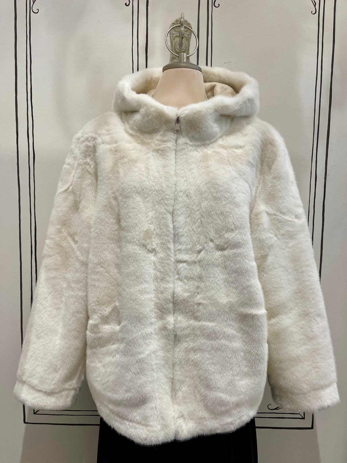ROL COAT FAUX FUR W/HOOD