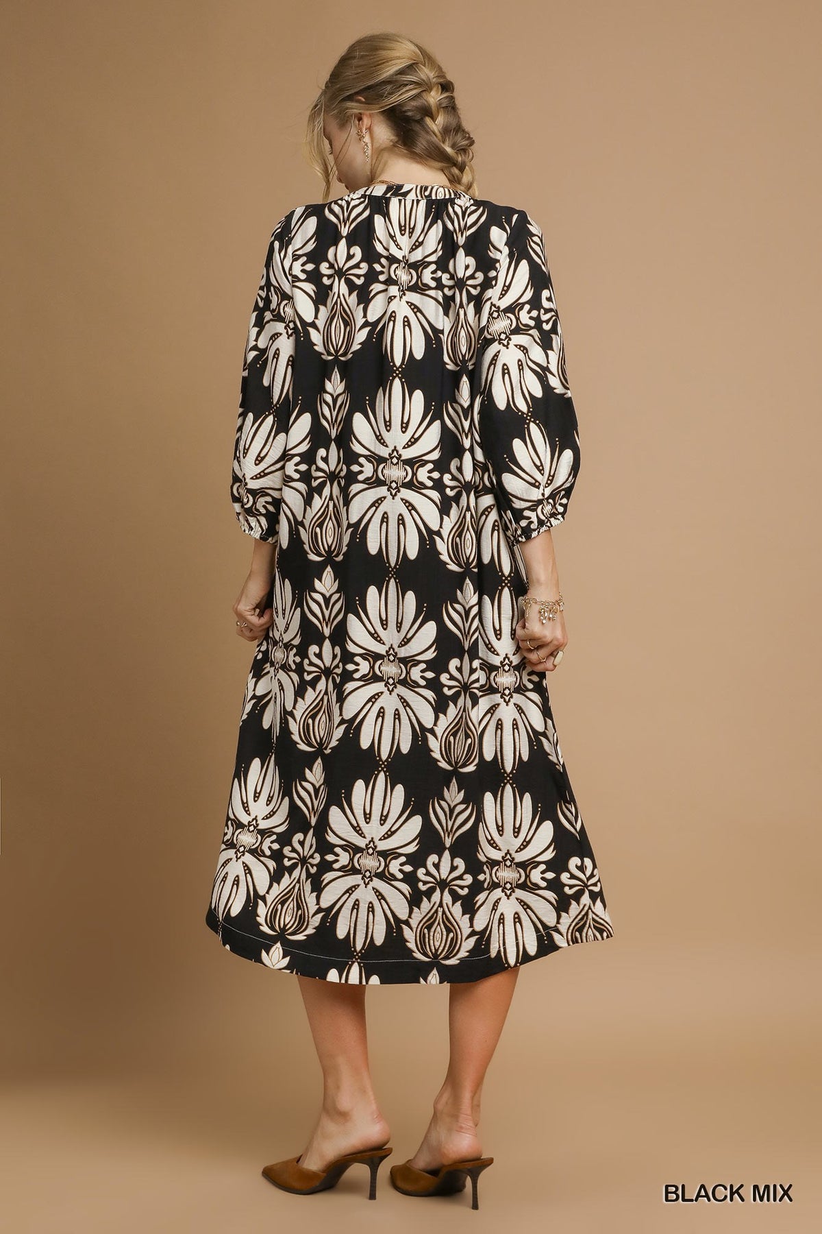 UM DRESS 1/2 BUTTON DWN MIDI