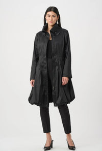 JOSEPH RIBKOFF STRETCH TAFETTA BELTED BALLOON JACKET
