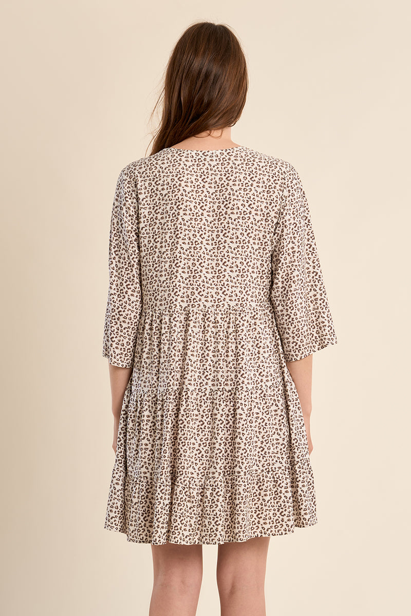 MOLLY DRESS SHORT V NECK FLOWY