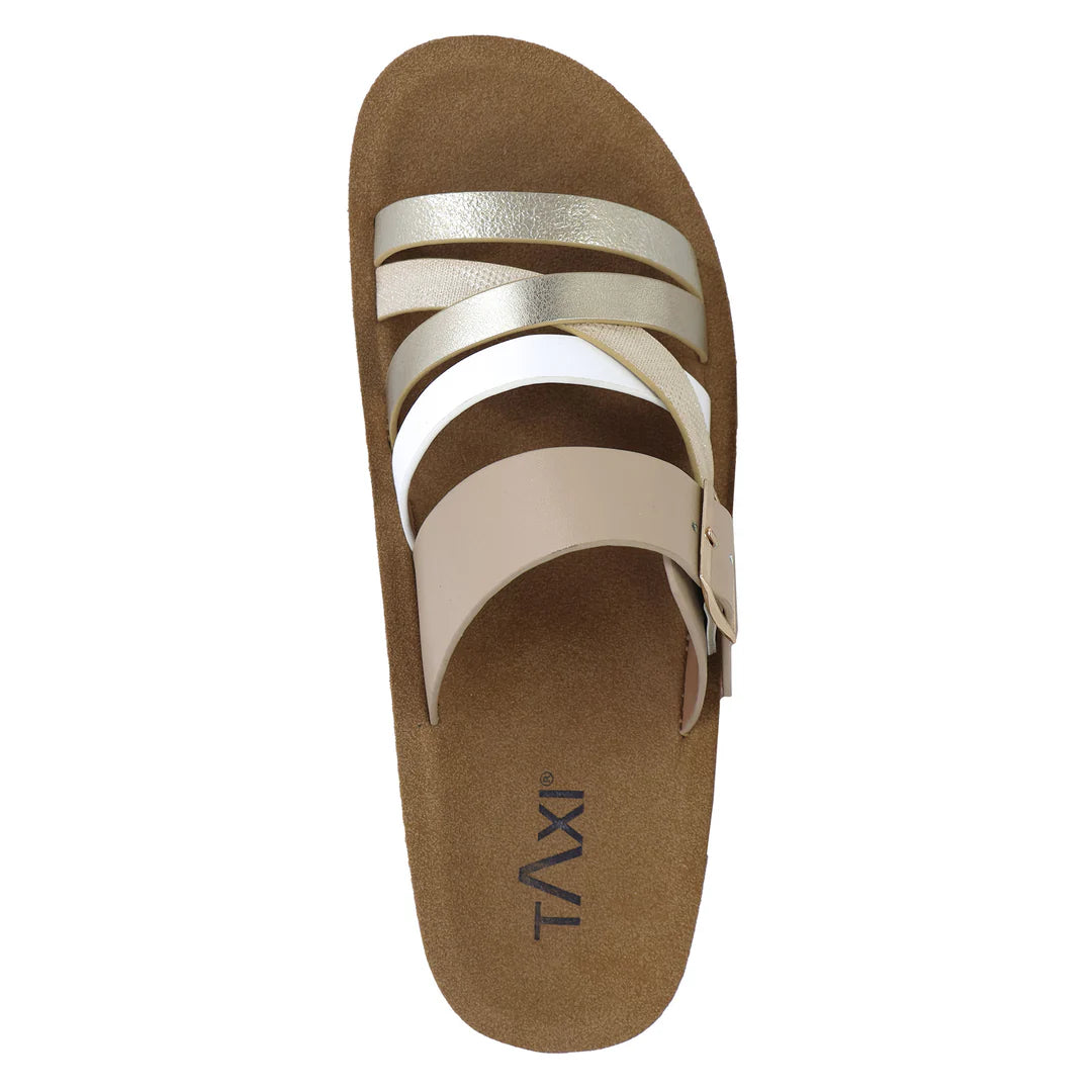 TAXI SANDAL MULTI STRP WEDGE