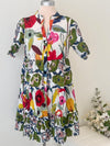 DRESS ADDICT VNECK BUTTON UP DRESS