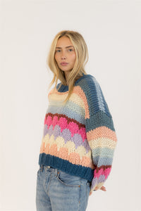 LYLA PULLOVER MULTI CHNKY KNIT