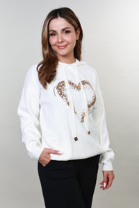 ALINA HOODIE W GOLD HEART
