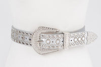 RHINESTONE METAL STUDDED BELT