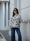 ORANGE ANIMAL HEART PULLOVER BOW