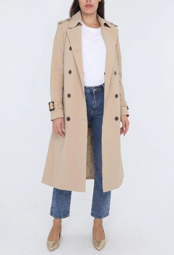 ATTENTIF COAT TRENCH LONG W/BELT