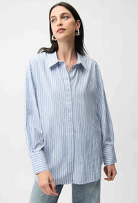 JOSEPH RIBKOFF STRIPE POPLIN SHIRT