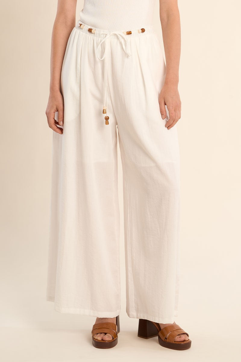 MOLLY PANTS WIDE LEG WAIST DETAIL