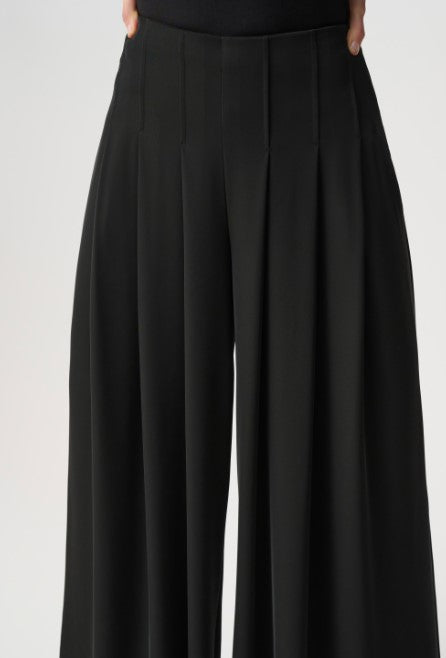 JOSEPH RIBKOFF WIDE LEG WOVEN TWILL PANT