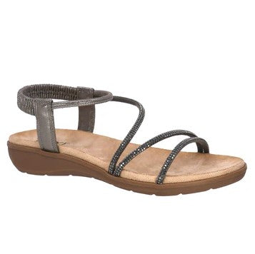 TAXI SANDAL RHINSTONE STRAP ELASTIC BACK