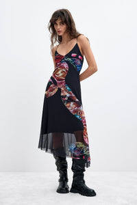 DESIGUAL ASYMMETRICAL LONG SLEEVED DRESS