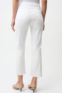 JOSEPH RIBKOFF CROP DENIM FLARE PANTS