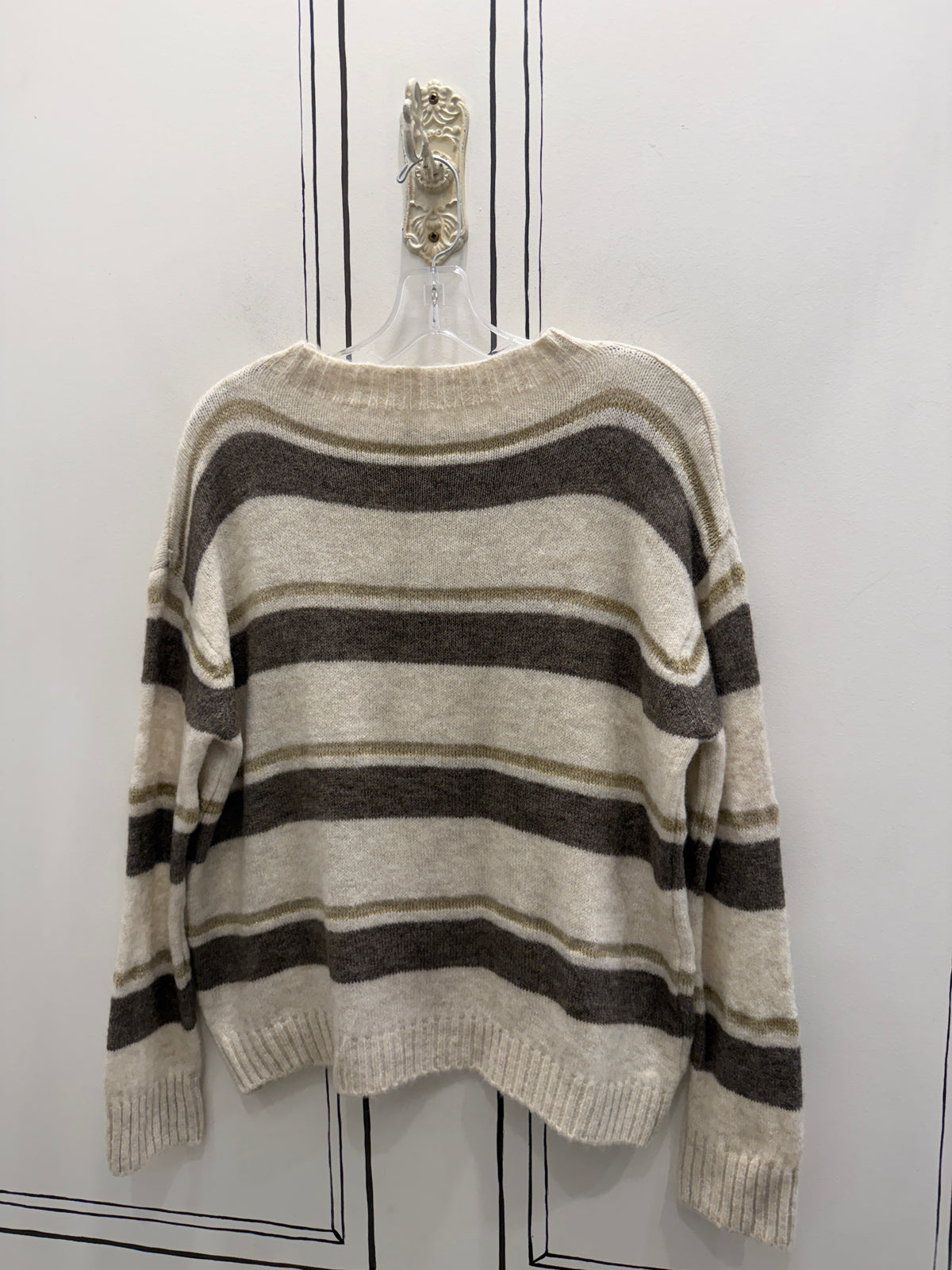 WINNI SWEATER SOFT KNIT DOUBLE BAND STRIPE