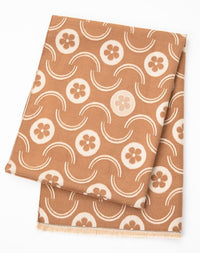 WELL SCARF OFF SET CIRCLE FLOWER