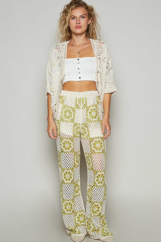 POL CARDIGAN LACE DETAIL CTTN