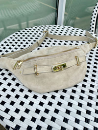 ITALIAN SUEDE HALF MOON BAG