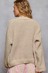 POL CARDIGAN FLWER BTNS