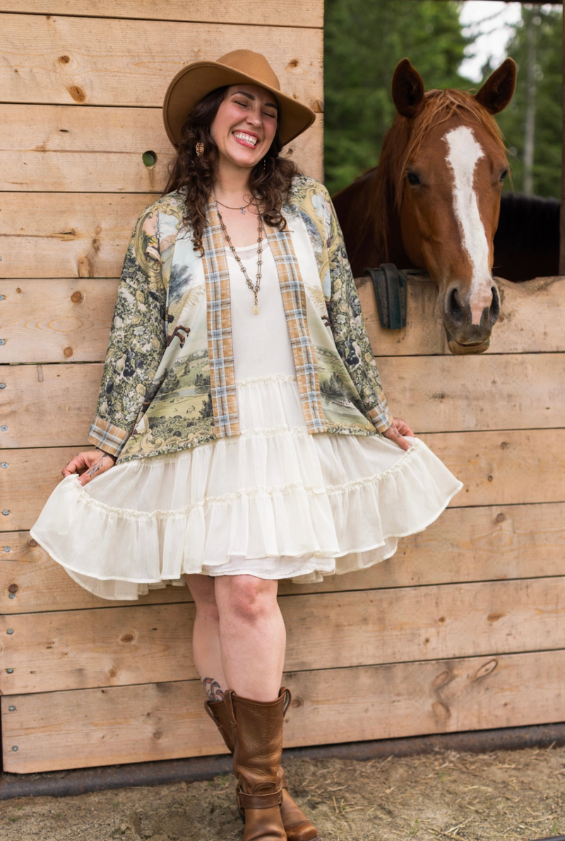 MARKET OF STARS CROPPED KIMONO