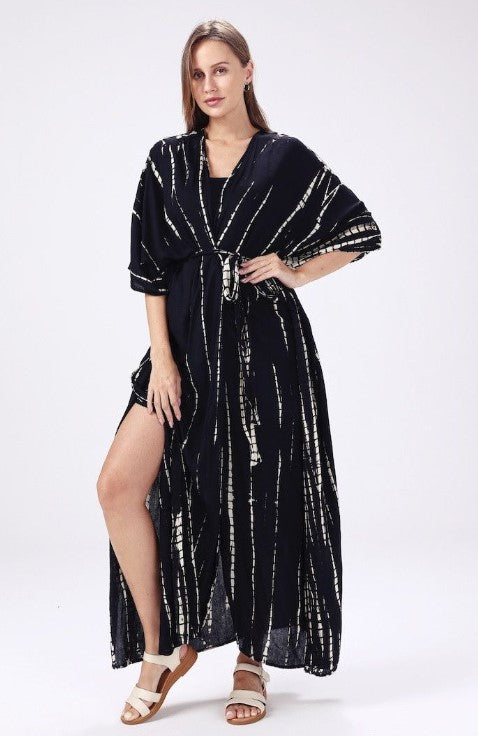LONG BELTED KIMONO