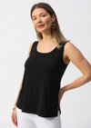 JOSEPH RIBKOFF SILK KNIT SCOOP NECK CAMI