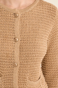MOLLY CARDIGAN W GOLD BUTTONS