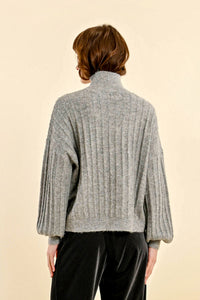 MOLLY BRACKEN TURTLENECK PUFF SLEEVE SWEATER