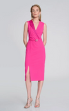 JOSEPH RIBKOFF SCUBA BELTED SHEATH DRESS