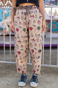 MARKET PANTS CROPPED ARTIST LINEN