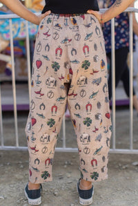 MARKET PANTS CROPPED ARTIST LINEN