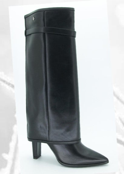 AQUA BOOT WATERPROOF OVERSIZED CUFF KNEE HIGH