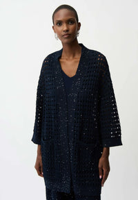 JOSEPH RIBKOFF SEQUIN CARDIGAN