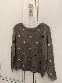 WINNI SWEATER KNIT L/S MULTI SHADE HEARTS