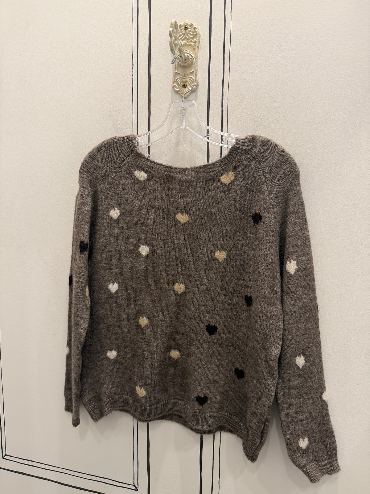 WINNI SWEATER KNIT L/S MULTI SHADE HEARTS