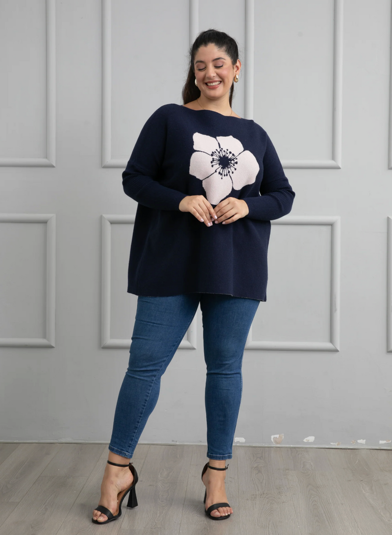 ORANGE SWEATER HIBISCUS