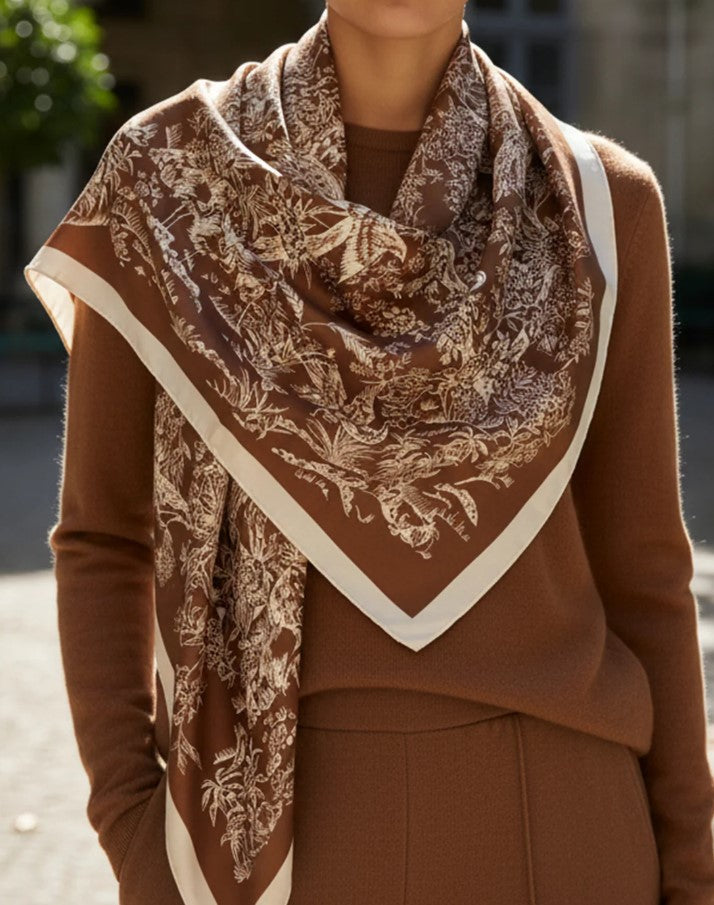 CATH SCARF BIRDS AND FLOWERS