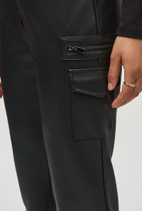 JOSEPH RIBKOFF LEATHERETTE PULL ON PANTS